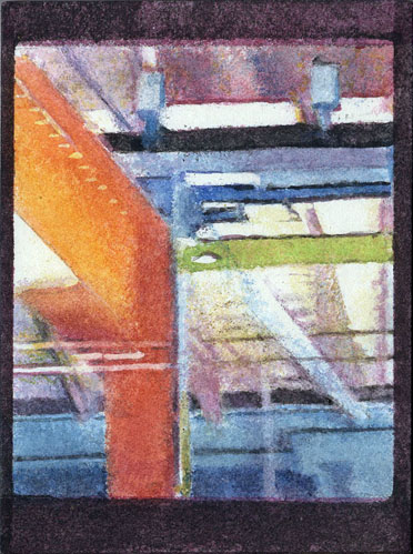 Le finestre, 2004, Acquerello e acrilico su carta incollata su tavole di legno, 25 pezzi, misure variabili (25 pezzi di 7,5 x 10 cm cad)